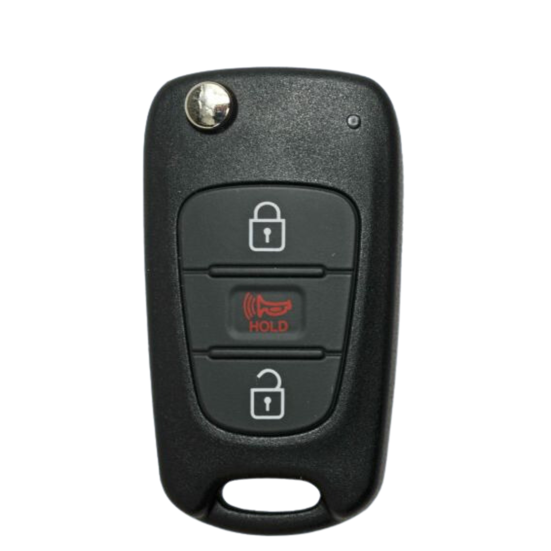 2012-2013 Kia Rio / 3-Button Flip Key / PN: 95430-1W020 / TQ8-RKE-3F02 (AFTERMARKET)