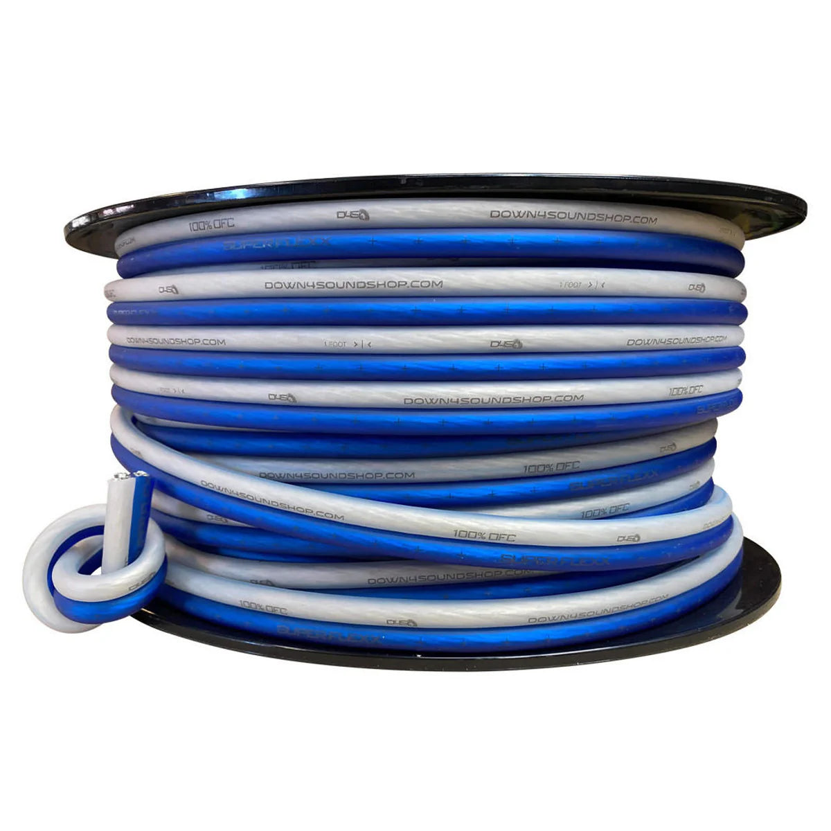 Down4Sound 250FT 14 Gauge Tinned OFC Speaker Wire (Blue/Clear)