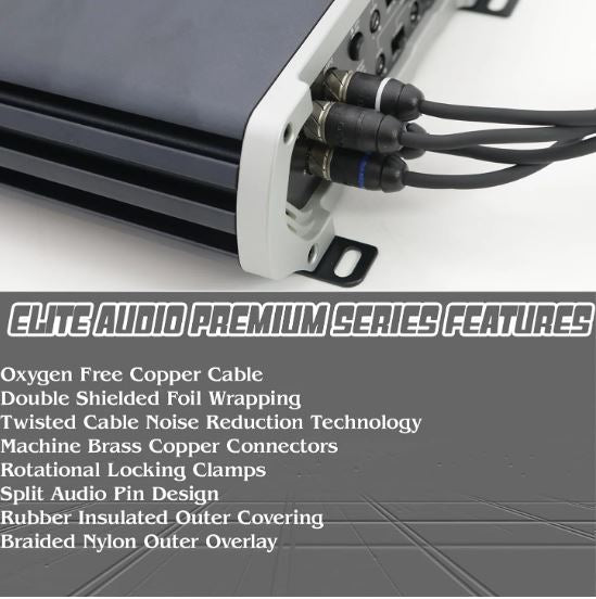 Elite Audio 20ft RCA Cable – Premium 2-Channel Twisted Pair | Oxygen-Free Copper | Male to Male | Noise Reduction