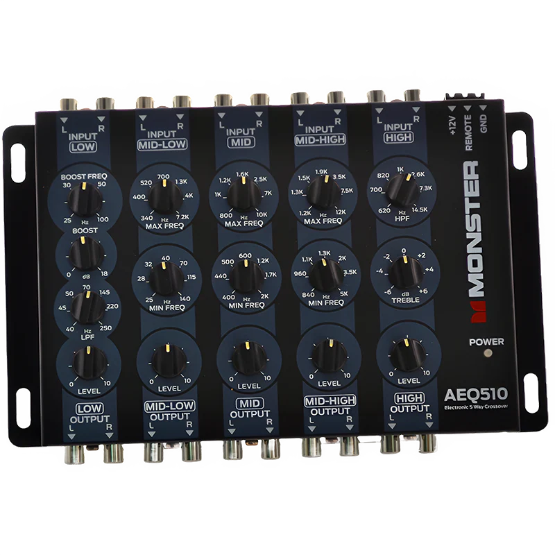Monster AEQ510 5-Way Electronic Crossover + Line Driver