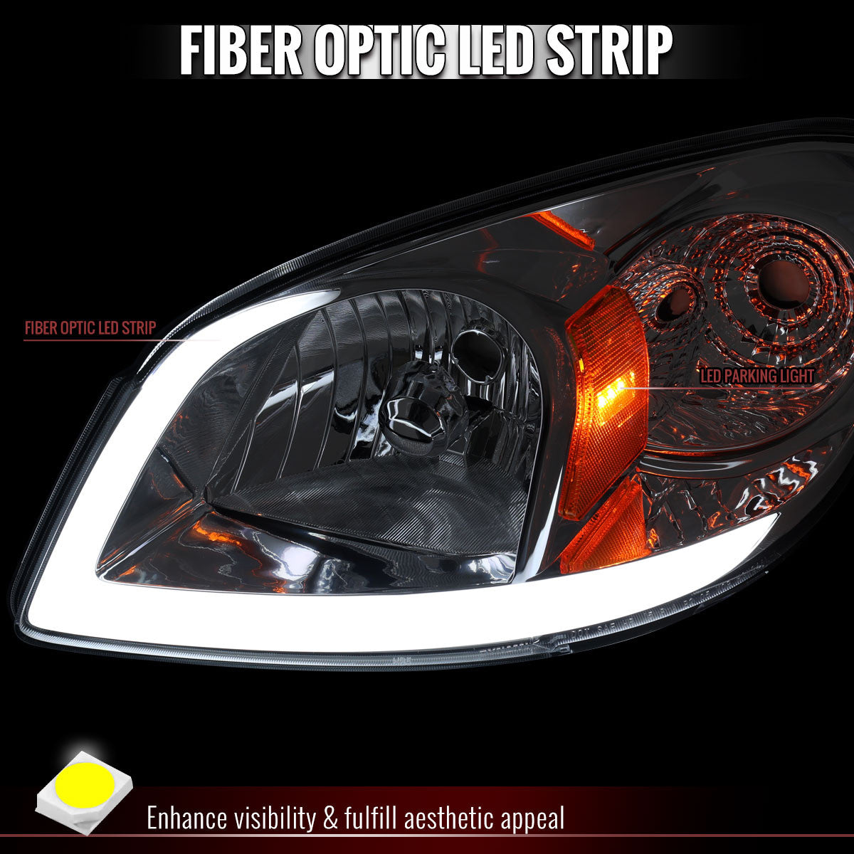 Spec-D 05-10 Chevrolet Cobalt Headlight Chrome OEM style