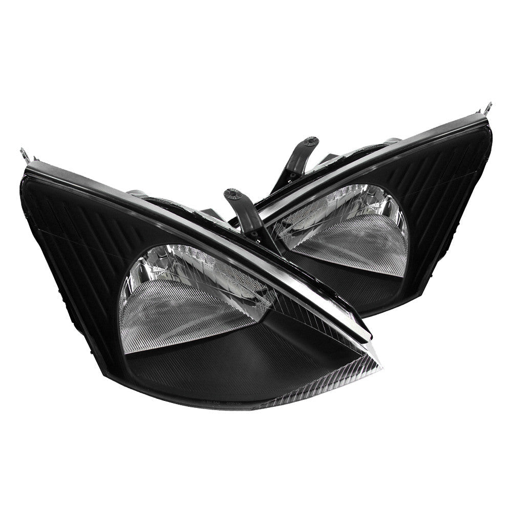 Spec-D 00-04 Ford Focus Headlights Factory Style Matte Black/Clear