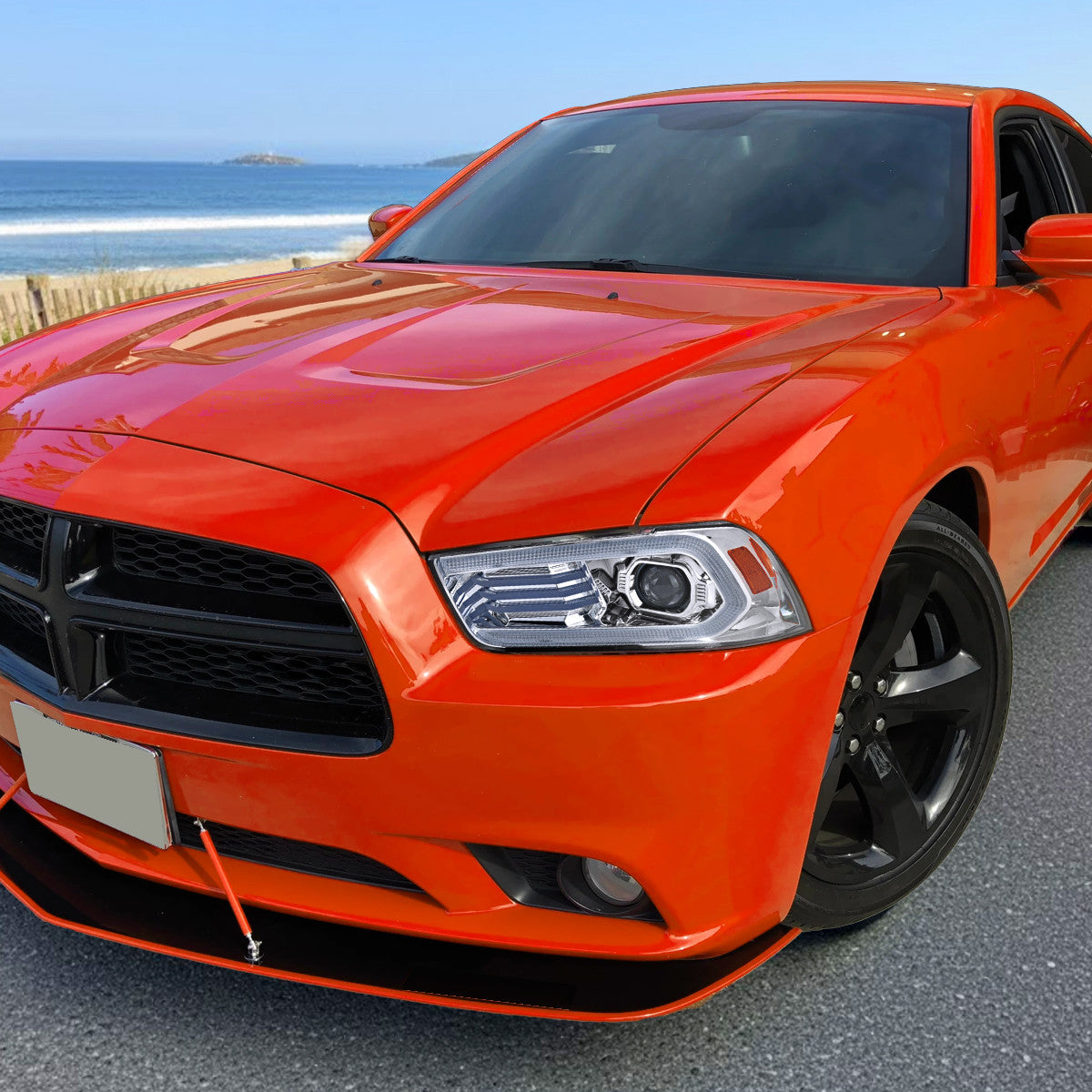 Spec-D 11-14 Dodge Charger Projector Headlights Sequential Chrome