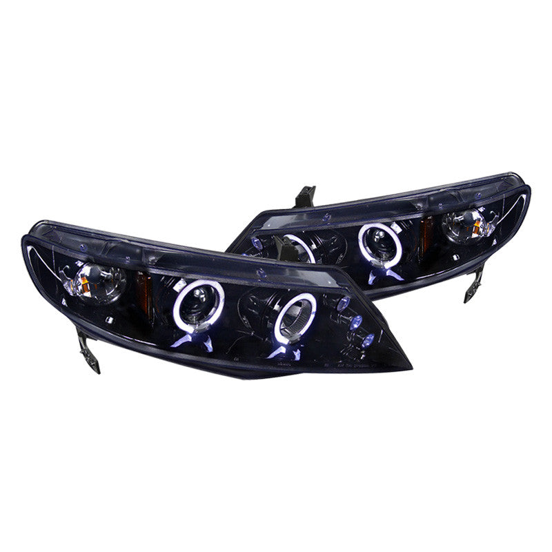 Spec-D 06-11 Civic 4Dr Projector Headlights Black/Smoked Lens