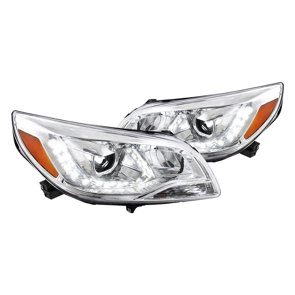 Spec-D 13-15 Chevy Malibu Headlights Projector Chrome/Clear