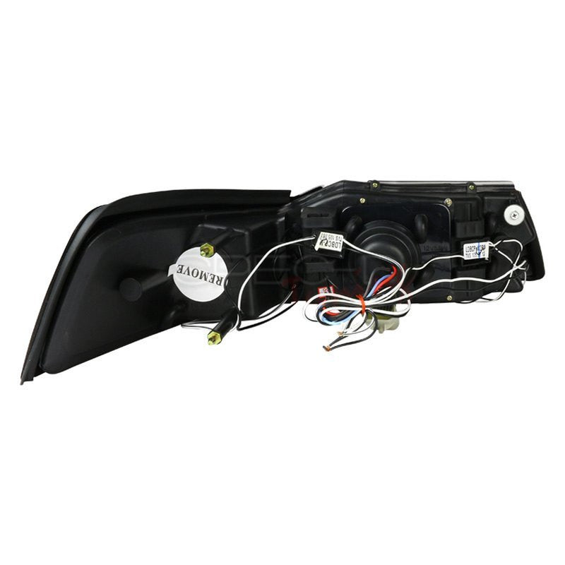 Spec-D 99-04 Ford Mustang Halo Projector Headlights Chrome