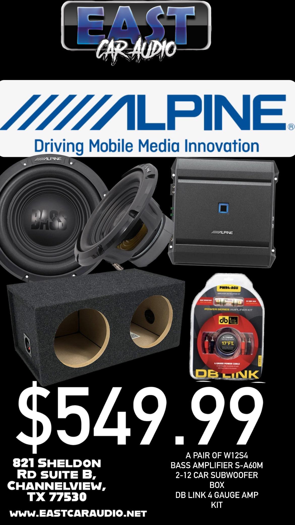 ALPINE subwoofer Combo CAR