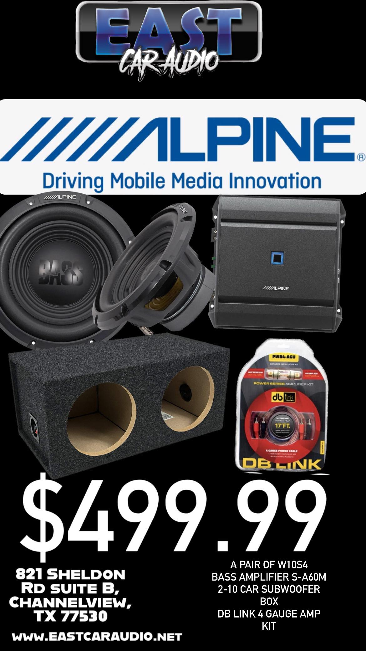 ALPINE subwoofer Combo CAR