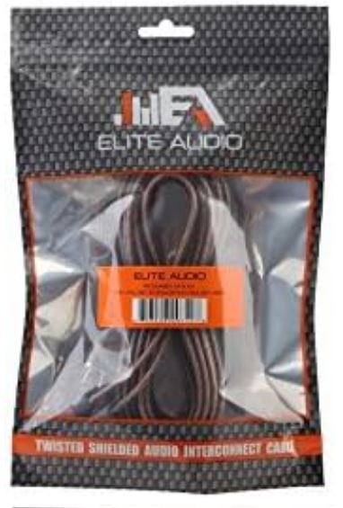 Elite Audio EA-RCA20 Standard 2-Ch RCA Cable - 20ft. Male to Male Twisted Wire Pair with Noise Reduction
