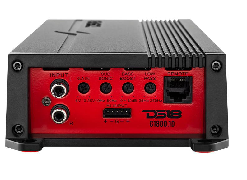 DS18 Car Audio Bass Bundle – G1800.1D 1800W Max Class-D Monoblock Amplifier + GEN-X124D 12