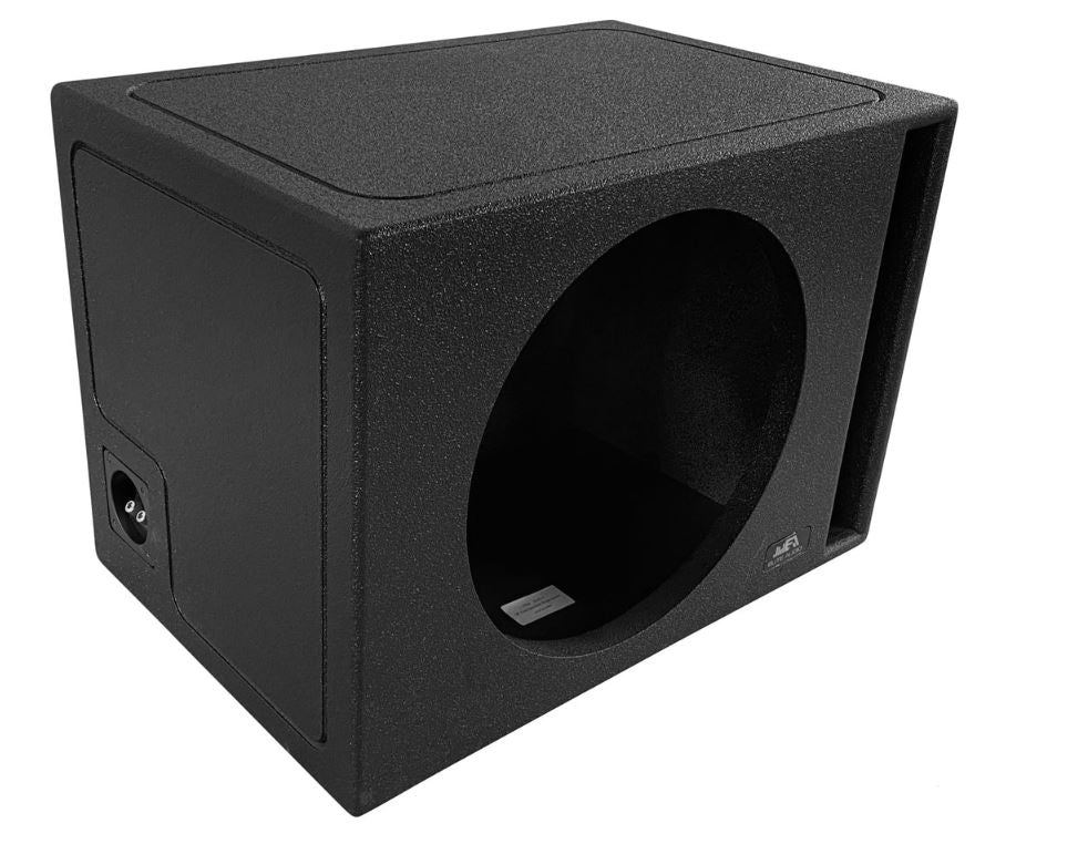 Elite Audio EBOX-BLVS15 Vented Single 15” Subwoofer Enclosure - Polyurethane Bed Liner Finish, 3/4” MDF with 1” Front Baffle, Pro-Tuned Ports, High-Current Terminals for Deep Bass & Superior Sound Quality