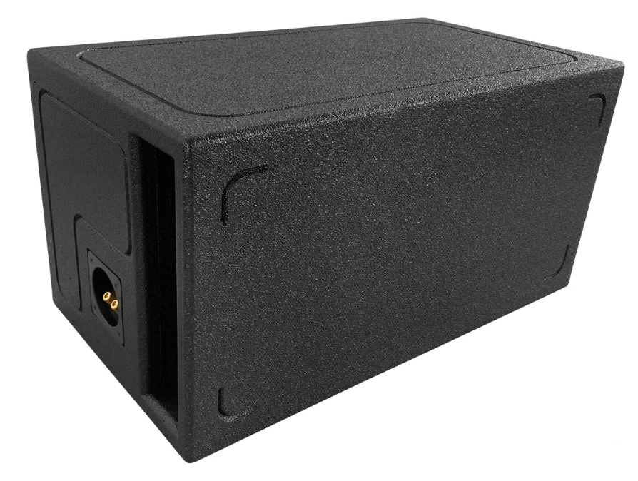 Elite Audio EBOX-BLVS10SPL Single 10” Subwoofer Enclosure - Polyurethane Bed Liner Finish, Rear Side Port for SPL Bass, 1” MDF Heavy-Duty Construction, Pro-Tuned Ports, High-Current Terminals for Superior Sound Quality