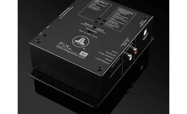 JL Audio FiX™ 82 Digital Signal Processor DSP for adding amps and speakers to a factory system — 2 outputs