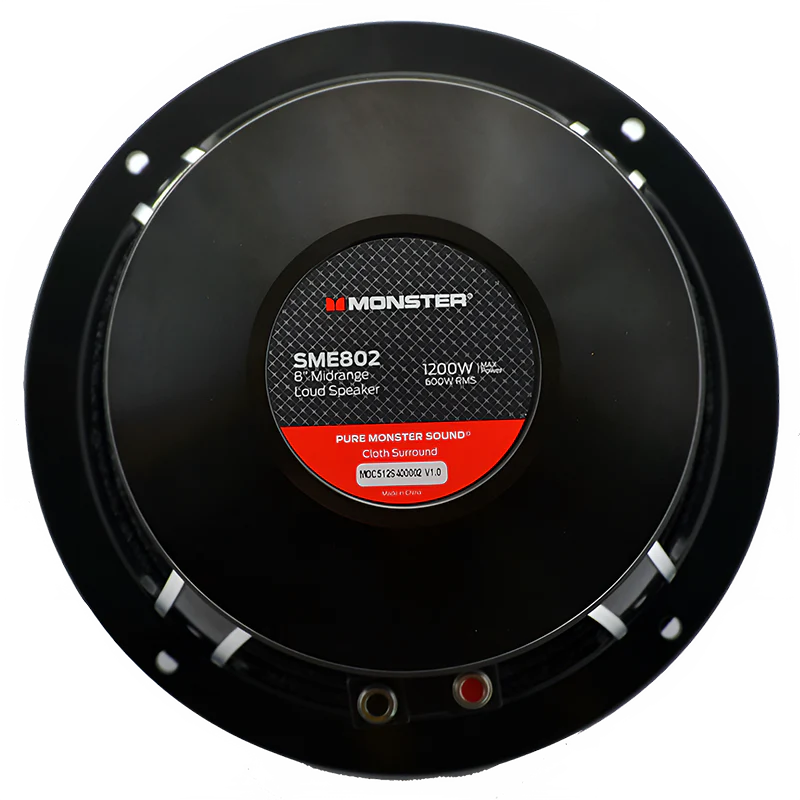 Monster SME802 8″ 600W RMS Midrange Speaker 8-Ohm (Single)