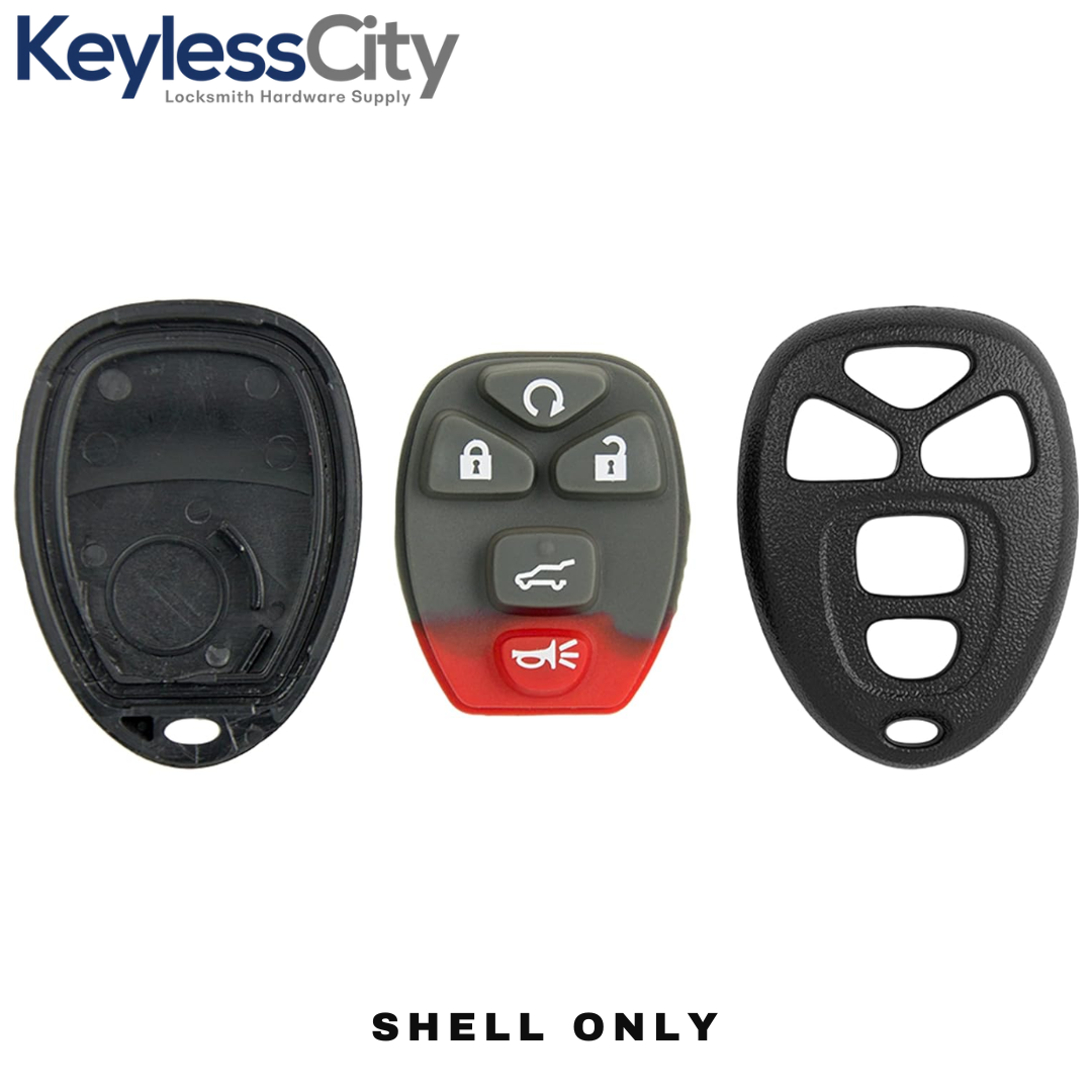 2007-2017 GM / 5-Button Keyless Entry Remote SHELL / OUC60270 / Black (AFTERMARKET)