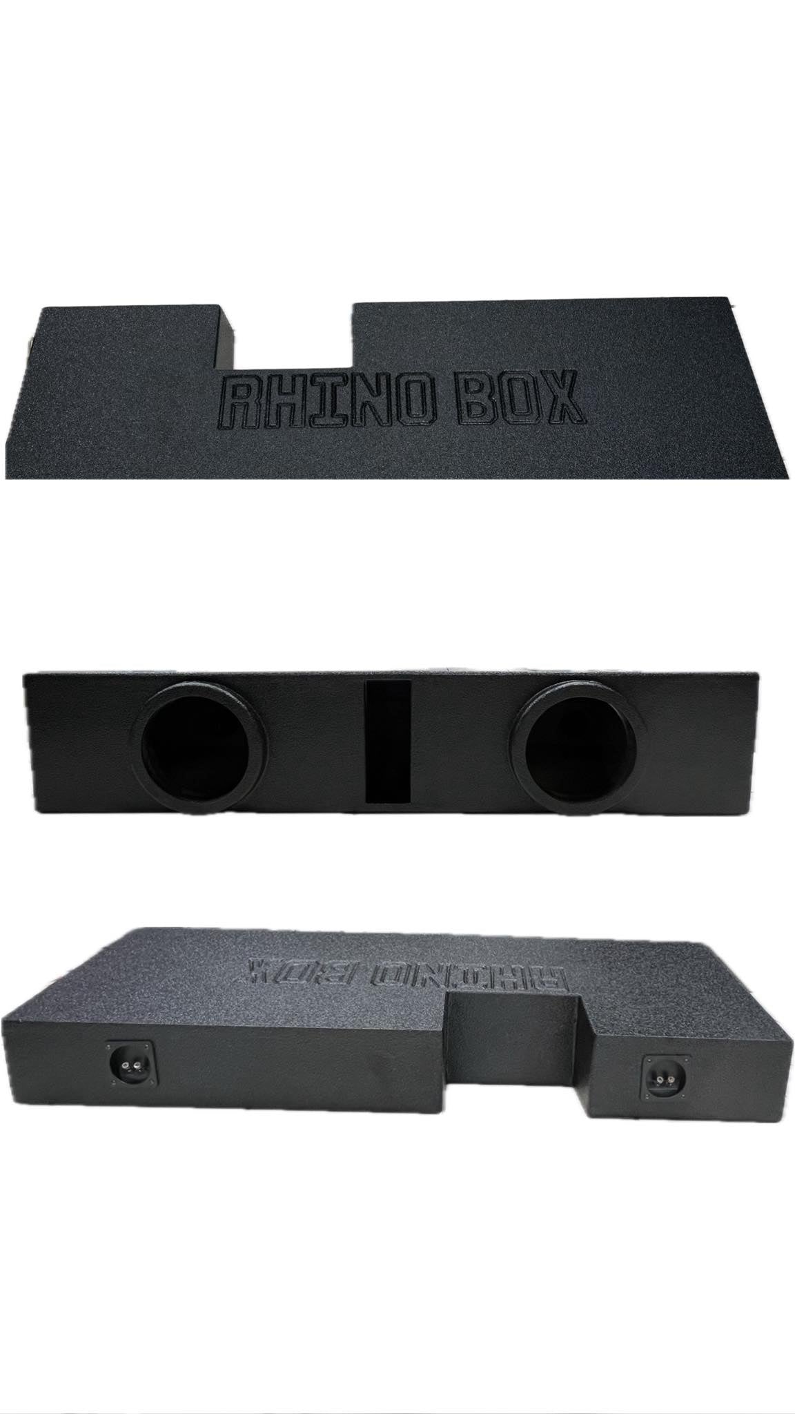 MEGA BOX 2-8 bedliner ported enclosure subwoofer box for a 2014- current year chevy Silverado and gmc sierra crew cab