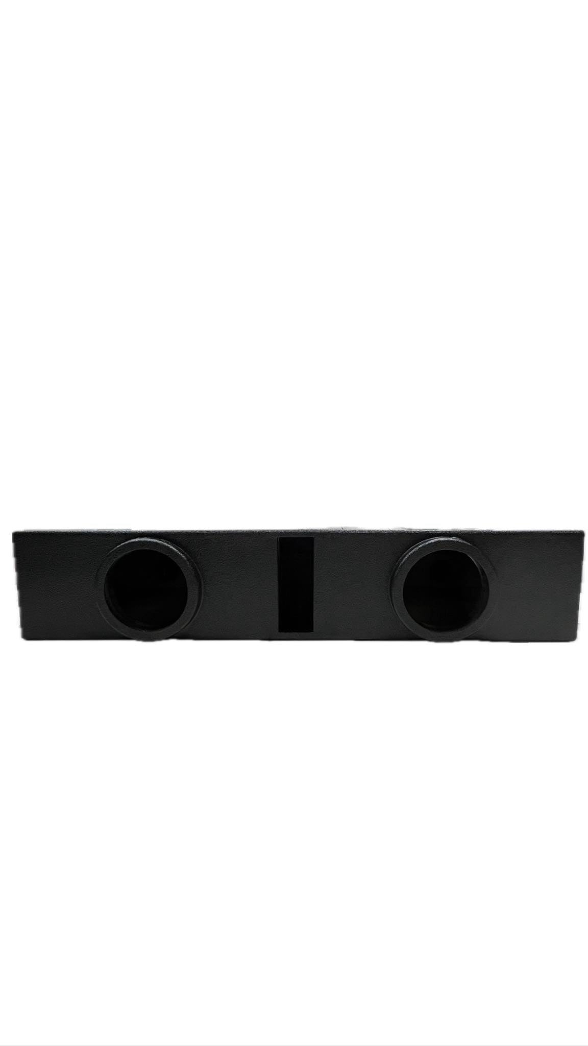 MEGA BOX 2-8 bedliner ported enclosure subwoofer box for a 2014- current year chevy Silverado and gmc sierra crew cab