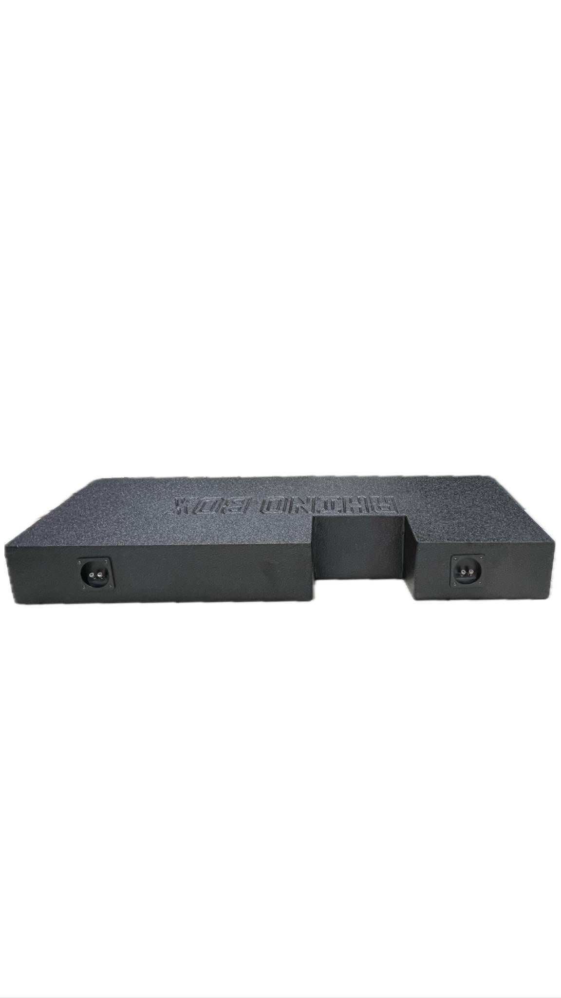 MEGA BOX 2-8 bedliner ported enclosure subwoofer box for a 2014- current year chevy Silverado and gmc sierra crew cab