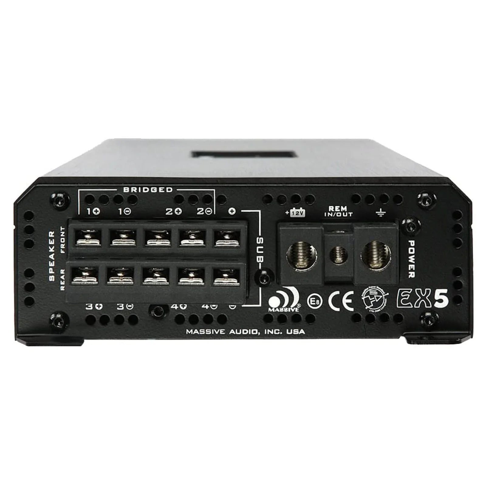 MASSIVE AUDIO NANO EDGE 5 CHANNEL AMPLIFIER 2500 WATT HYBRID FULL RANGE EX5