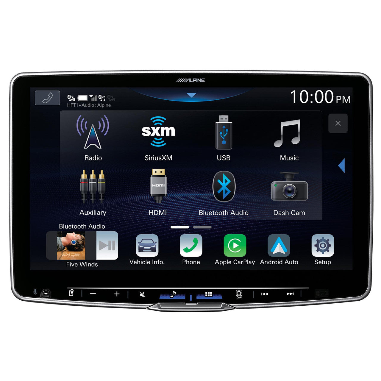 Alpine ILX-F511 Halo11 Multimedia Receiver with 11-inch Floating Touchscreen Display with SXV300v1 Satellite Tuner