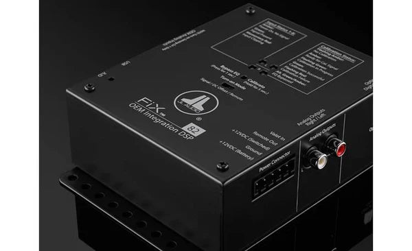 JL Audio FiX™ 82 Digital Signal Processor DSP for adding amps and speakers to a factory system — 2 outputs