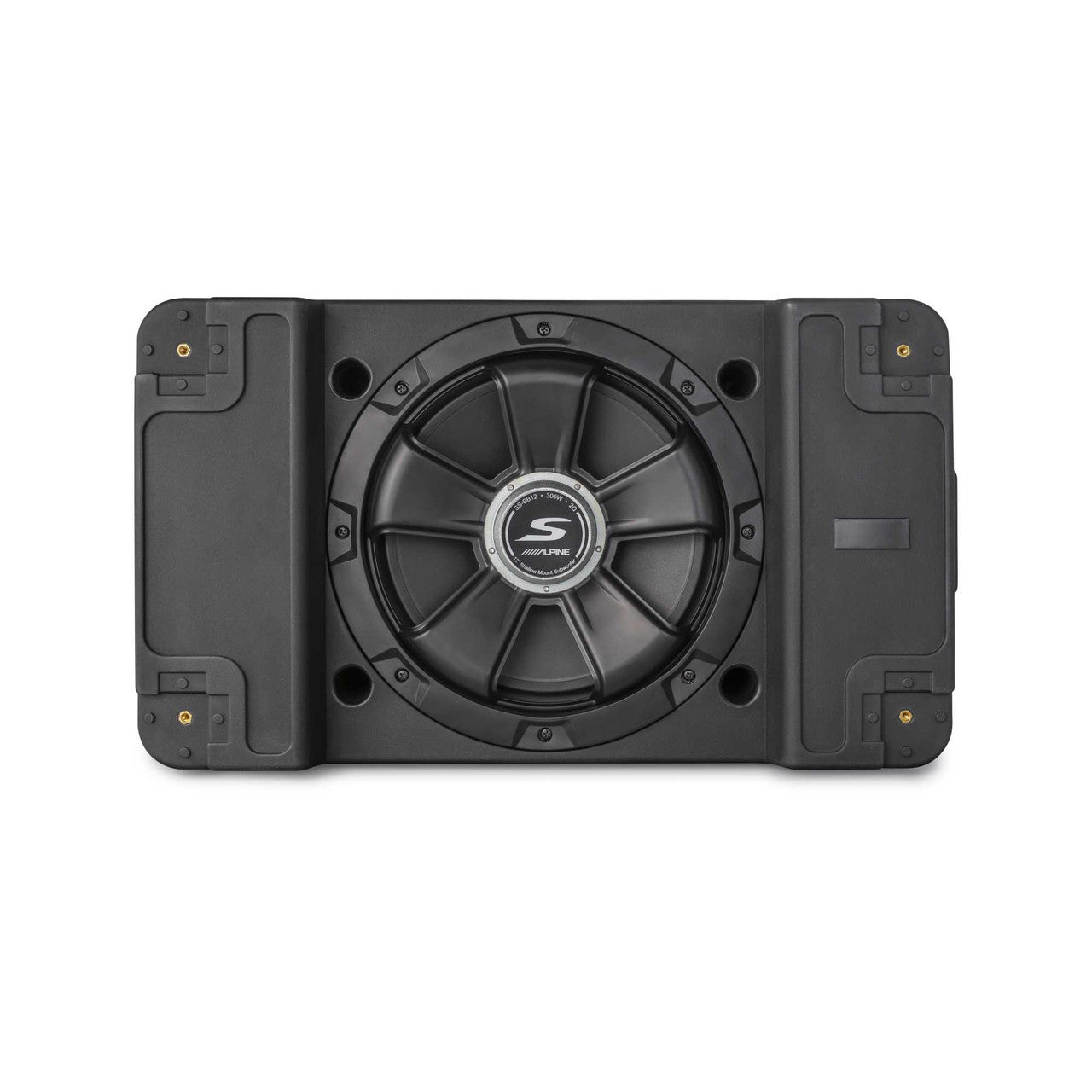 Alpine S2-A60M S-Series Class-D Amp & (2) SS-SB12 Single 12” S-Series Shallow Preloaded Subwoofer Enclosure