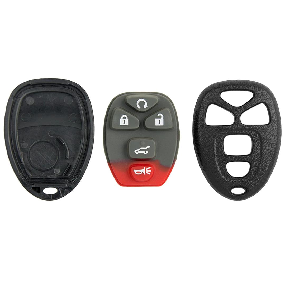 2007-2017 GM / 5-Button Keyless Entry Remote SHELL / OUC60270 / Black (AFTERMARKET)