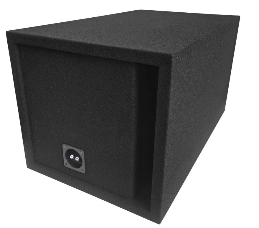 Elite Audio EBOX-SVS15SPL Single 15” Subwoofer Enclosure - Polyurethane Bed Liner Finish, Rear Side Port for SPL Bass, 1” MDF Heavy-Duty Construction, Pro-Tuned Ports, High-Current Terminals for Superior Sound Quality
