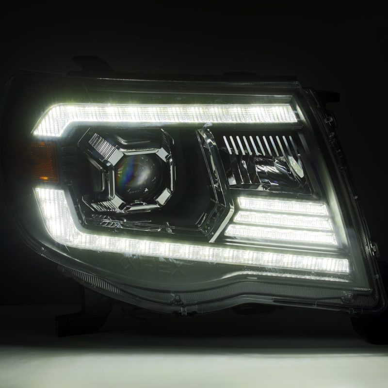 AlphaRex 05-11 Toyota Tacoma PRO-Series Halogen Projector Headlights Alpha-Black
