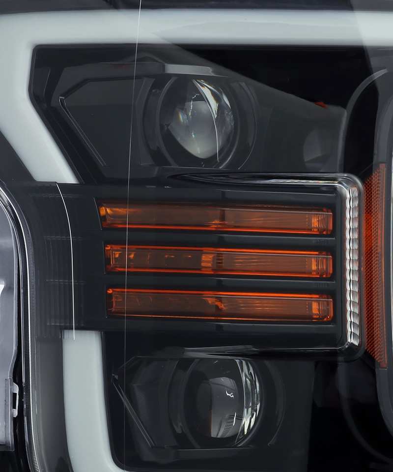 AlphaRex 18-20 Ford F150 PRO-Series Halogen Projector Headlights Jet Black