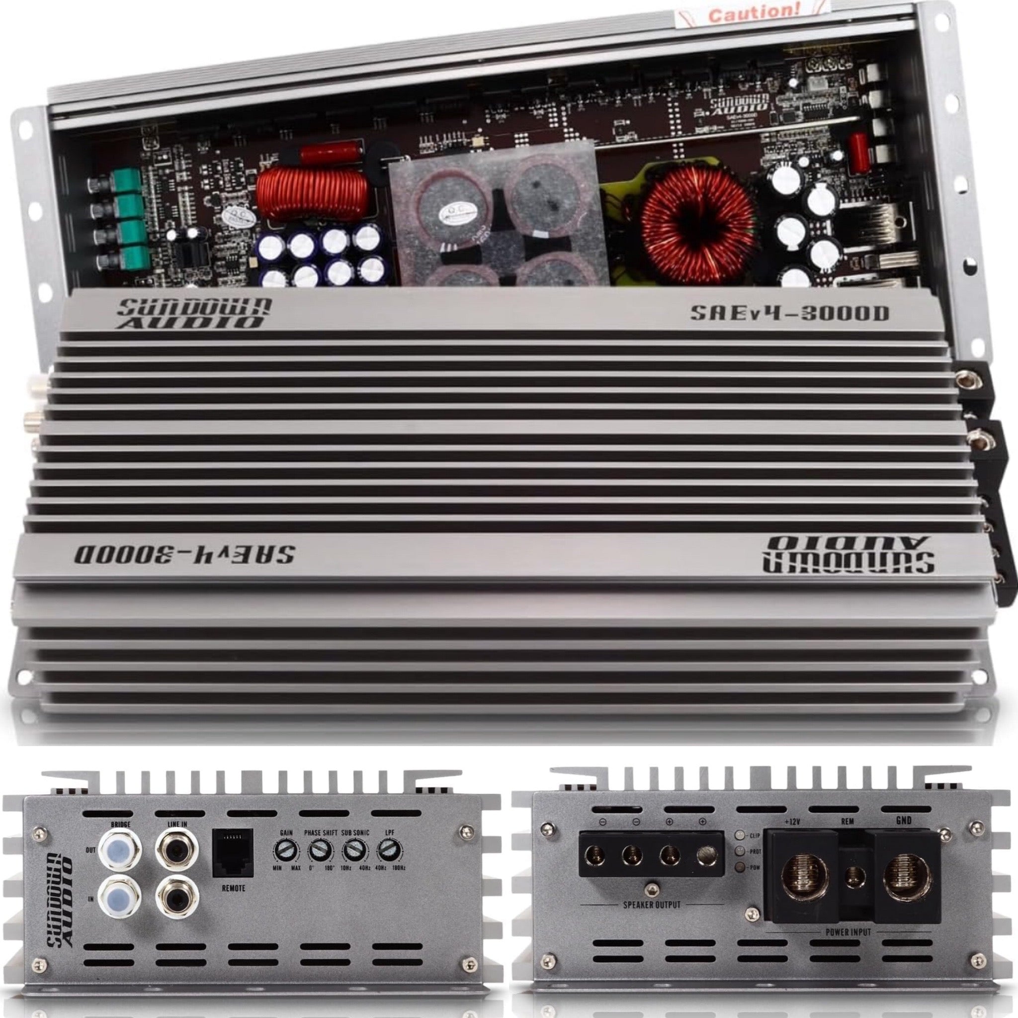 SUNDOWN AUDIO SAEv4-3000D CLASS-D 1-OHM 3K WATTS MONOBLOCK AMPLIFIER