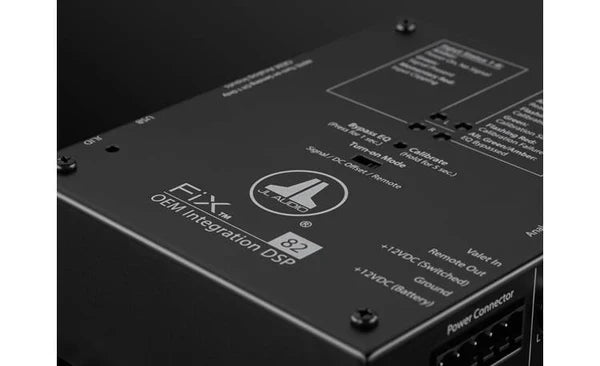 JL Audio FiX™ 82 Digital Signal Processor DSP for adding amps and speakers to a factory system — 2 outputs