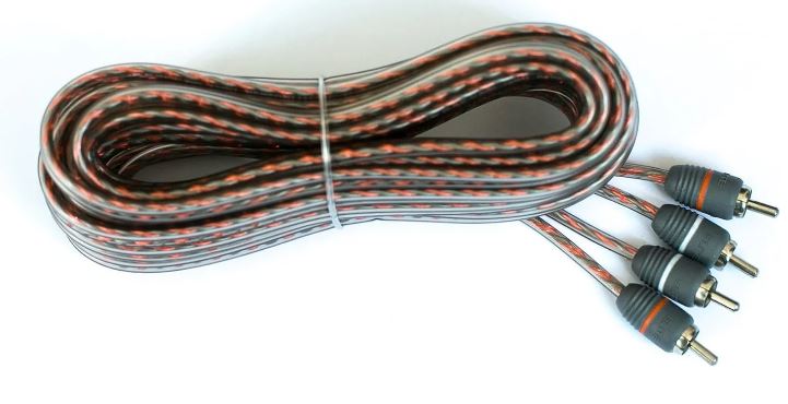 Elite Audio EA-RCA15 Standard 2-Ch RCA Cable - 15ft. Male to Male Twisted Wire Pair with Noise Reduction