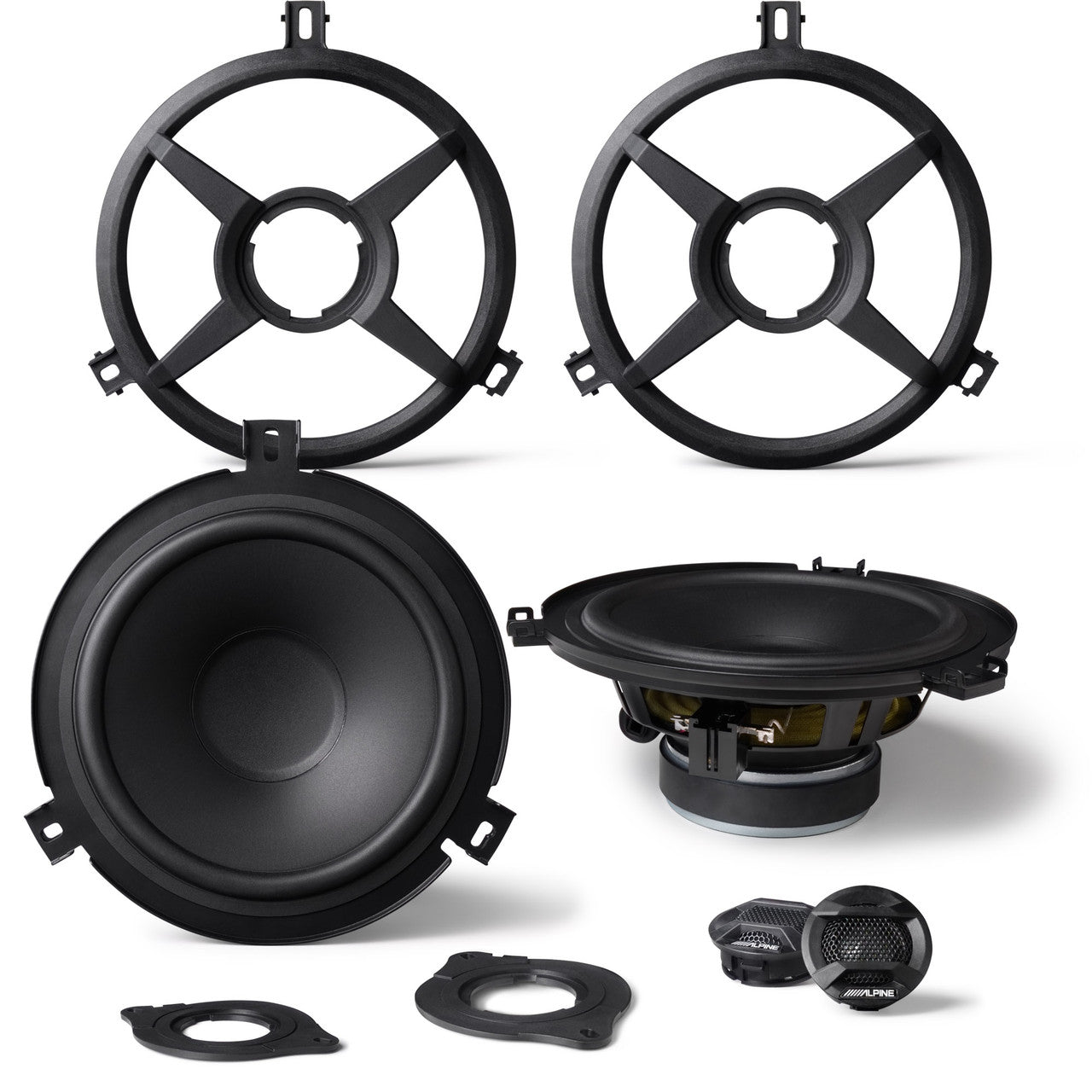 Alpine SPV-65X-WRA Front or Rear JK Speaker Upgrade Kit & PWE-S8-WRA 8