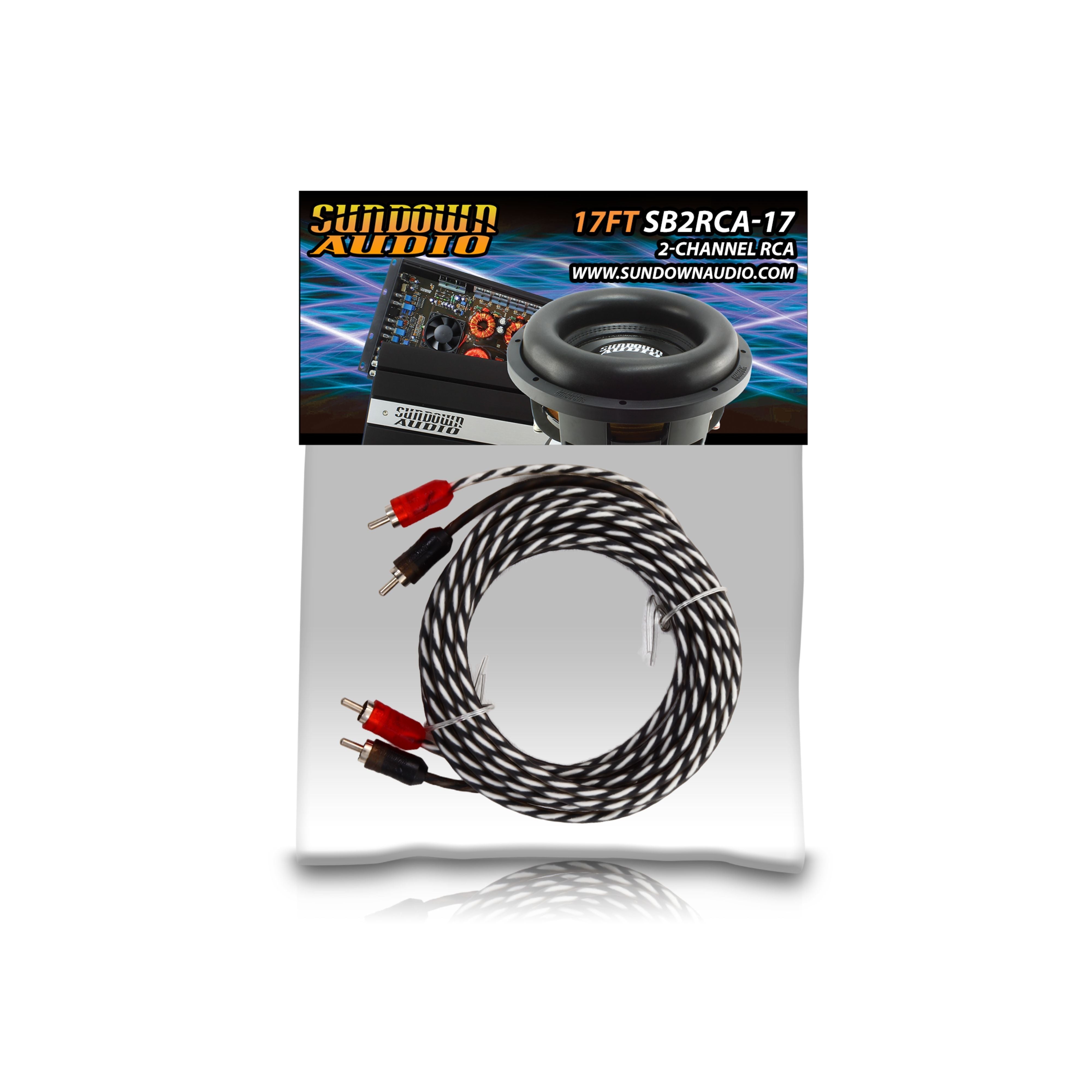 Sundown Audio 17 ft. 2 Channel Budget RCA Interconnect Cables (SB Series)