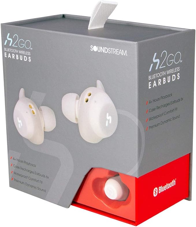 Soundstream H2E-BK H2GO Premium True Wireless Stereo Earbuds