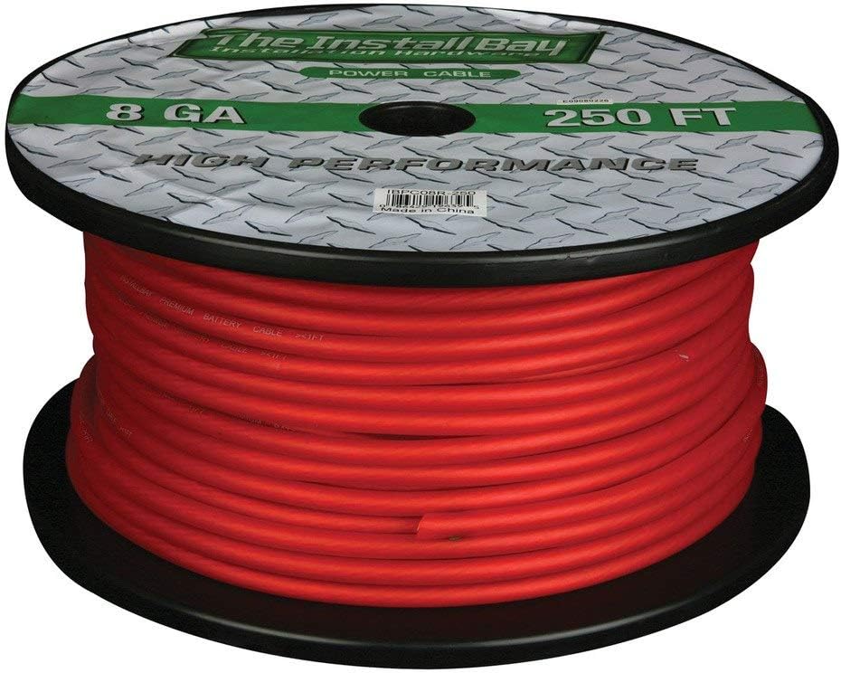 Install Bay Cca Value Line 8 Gauge Power Cable Red - 250 Foot Coil