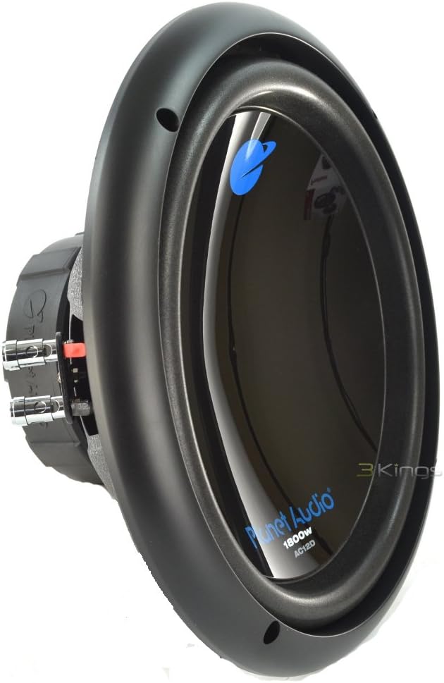 Planet Audio AC12D 12 Inch Car Subwoofer - 1800 Watts Max, Dual 4 Ohm Voice Coil, Sold Individually, for Truck Boxes and Enclosures, Hook Up to Amplifier