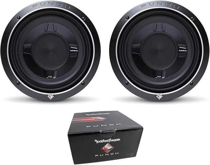 Rockford Fosgate P3sd210 10 Inch Punch P3 Dual 2 Ohm Voice Coil Shallow Subwoofer with 600 Watts Peak / 300 Watts RMS