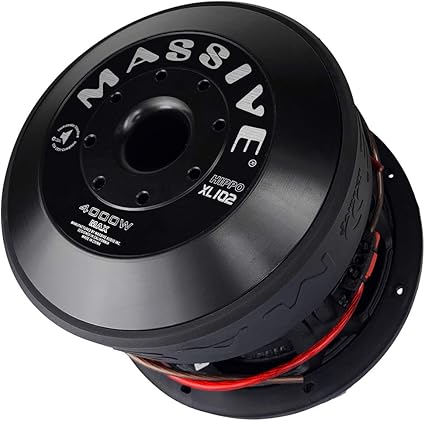Massive Audio HIPPOXL102 – 10 Inch Car Audio Subwoofer, High Performance Subwoofer for Cars