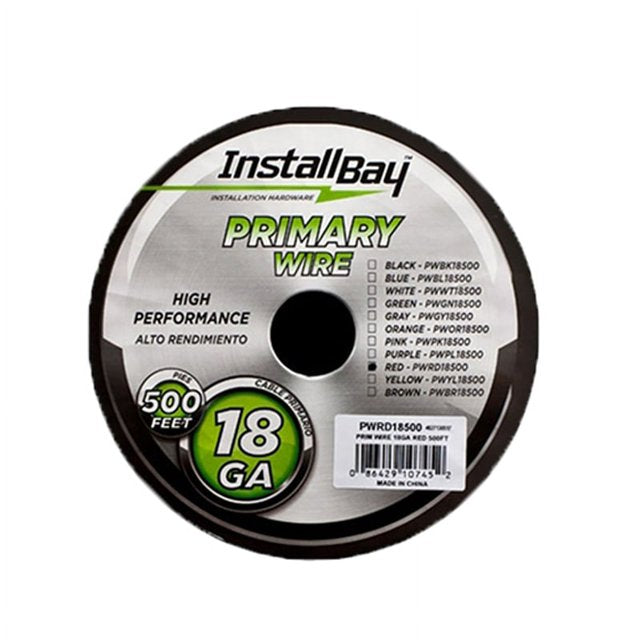 The install bay PWRD18500 18-Gauge Primary Wire (Red)
