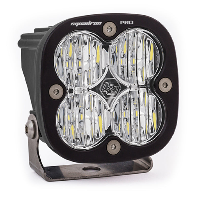 Baja Designs Squadron Pro Black LED Auxiliary Light Pod - Wide Cornering - Clear
