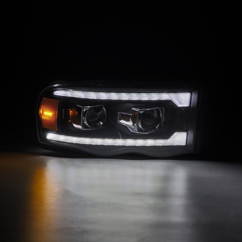 AlphaRex 02-05 Dodge Ram PRO-Series Halogen Projector Headlights Chrome
