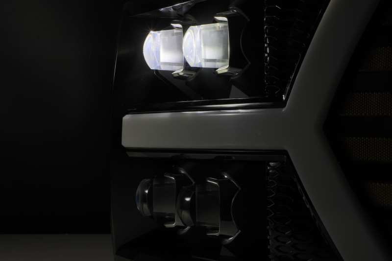 AlphaRex 07-13 Chevrolet Silverado NOVA-Series LED Projector Headlights Jet Black