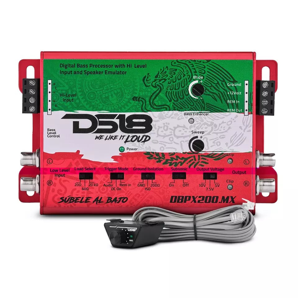 DS18 DBPX200.MX Digital Bass Processor Hi-Low Signal Converter Speaker Emulator