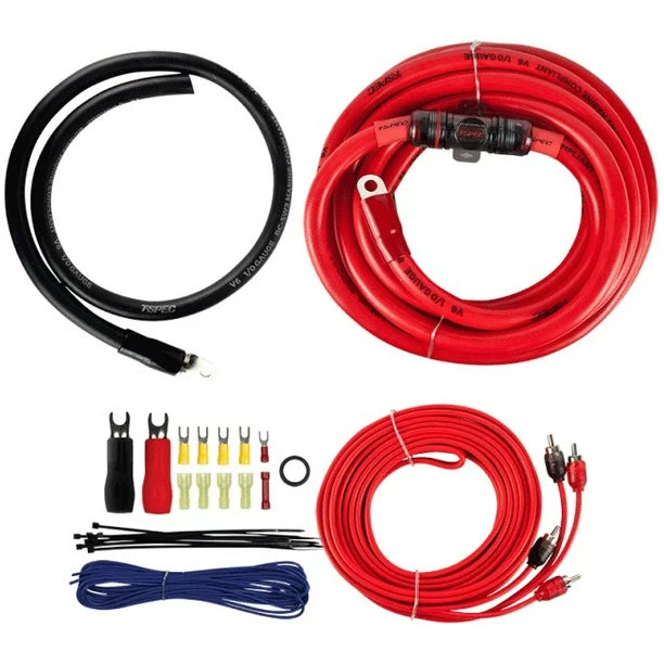 T-Spec V6-RAK1-0 V6 Series 1/0 AWG Amp Kit w/RCA - 2400 Watt