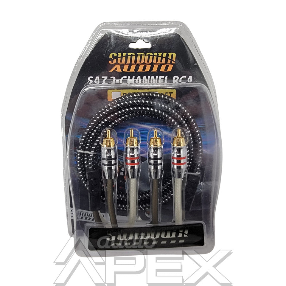 Sundown Audio 6 ft. 2 Channel High Quality RCA Interconnect Cables (SAZ Series)
