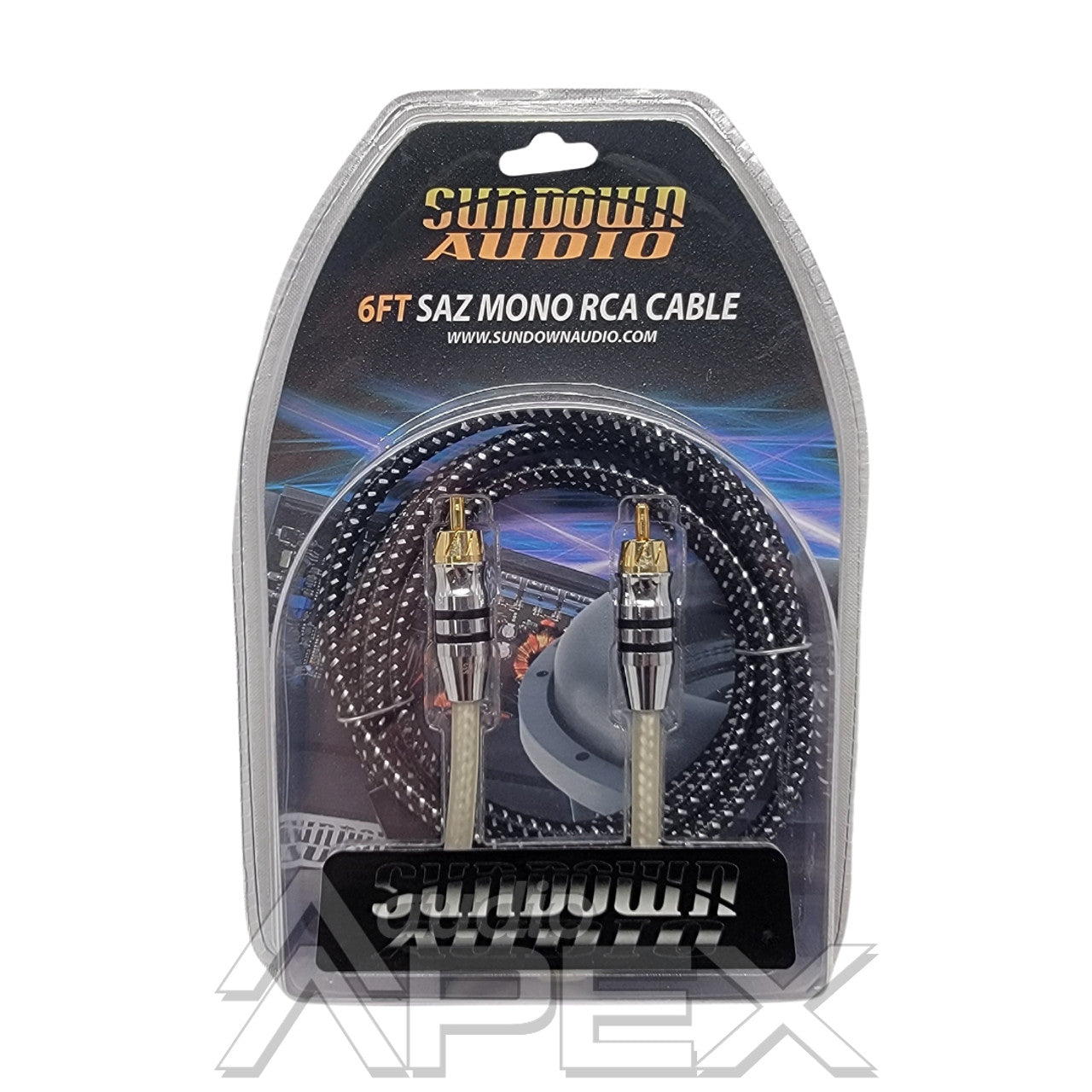 Sundown Audio 6 ft. Mono Channel High Quality RCA Interconnect Cables (SAZ Series)