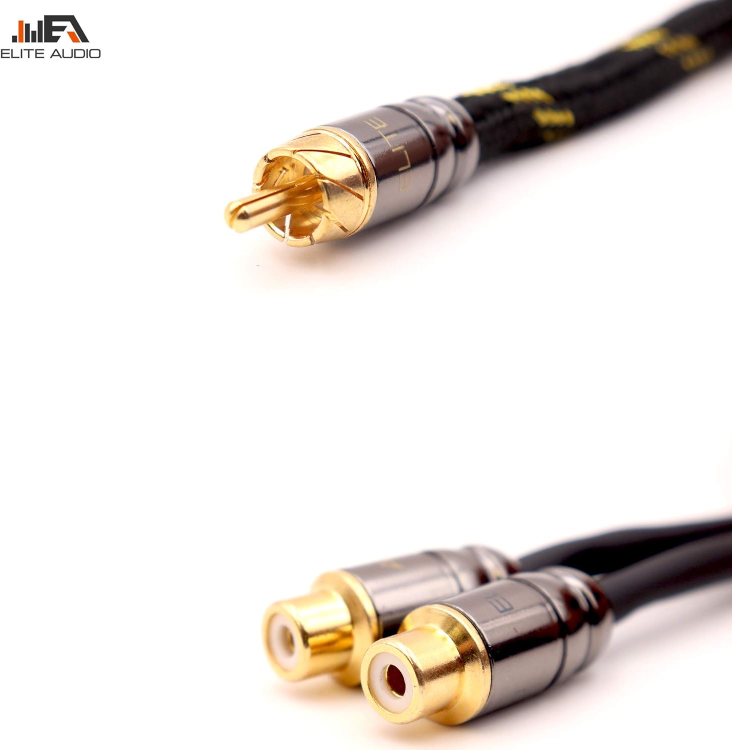 Elite Audio Pro Series RCA Cable Y-Adapter - Single male to Dual Female