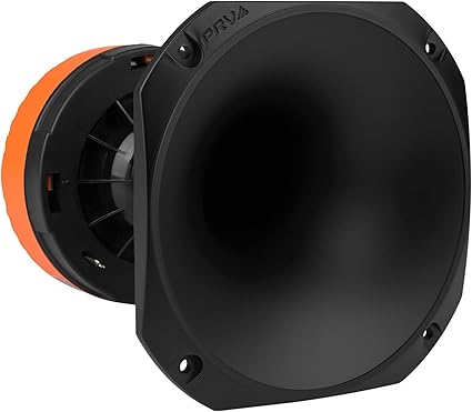 PRV AUDIO WGP275Ph 1” Exit Phenolic Driver Horn, Midrange Vocal Reproduction Low Distortion Compression Driver and Horn Combo, 100 Watts RMS Power, 200 Watts Program Power Horn Driver